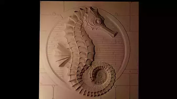 Seahorse CNC 3d Print High Relief Sand Casting
