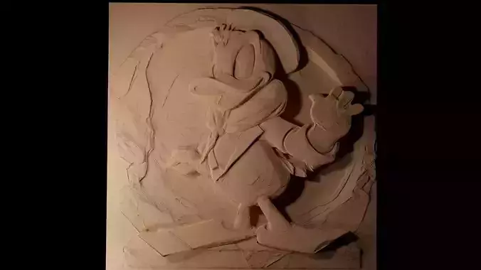 Scrooge McDuck CNC 3d Print High Relief Sand Casting