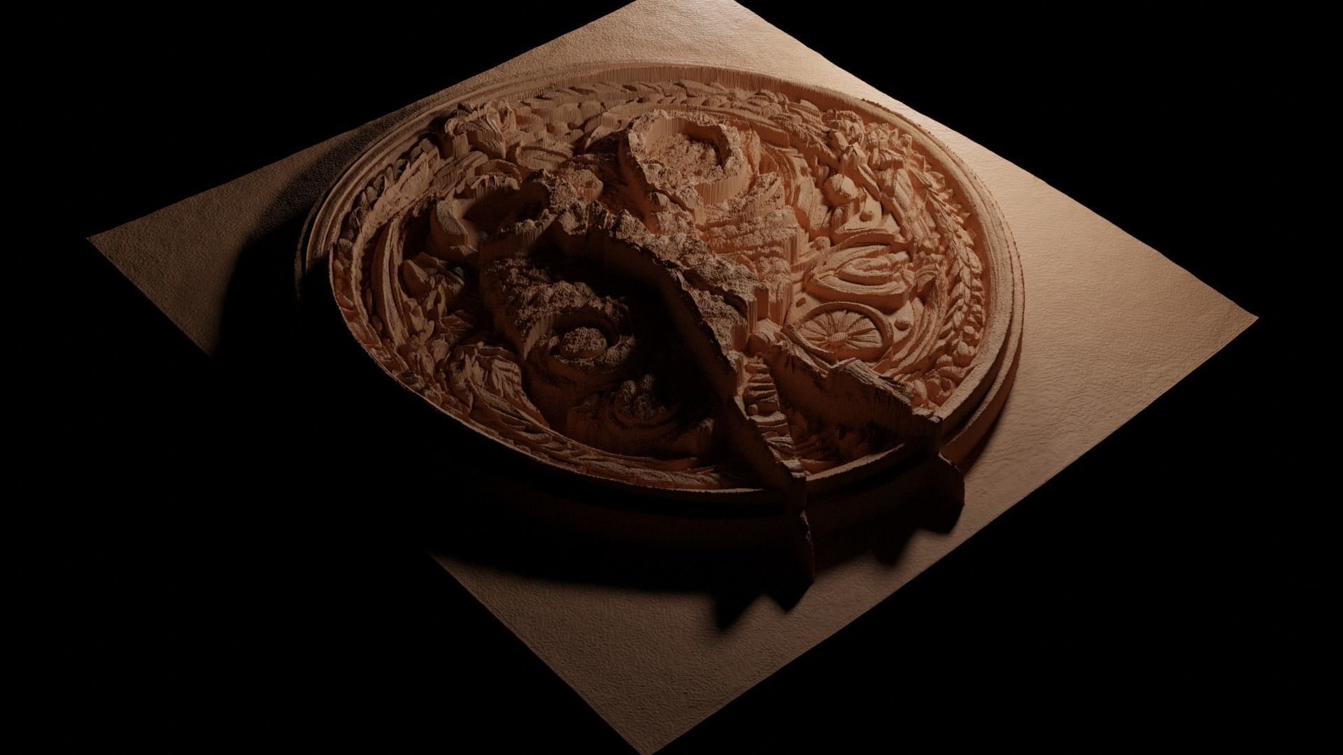 Scissors CNC 3d Print High Relief Sand Casting 3D print model_3