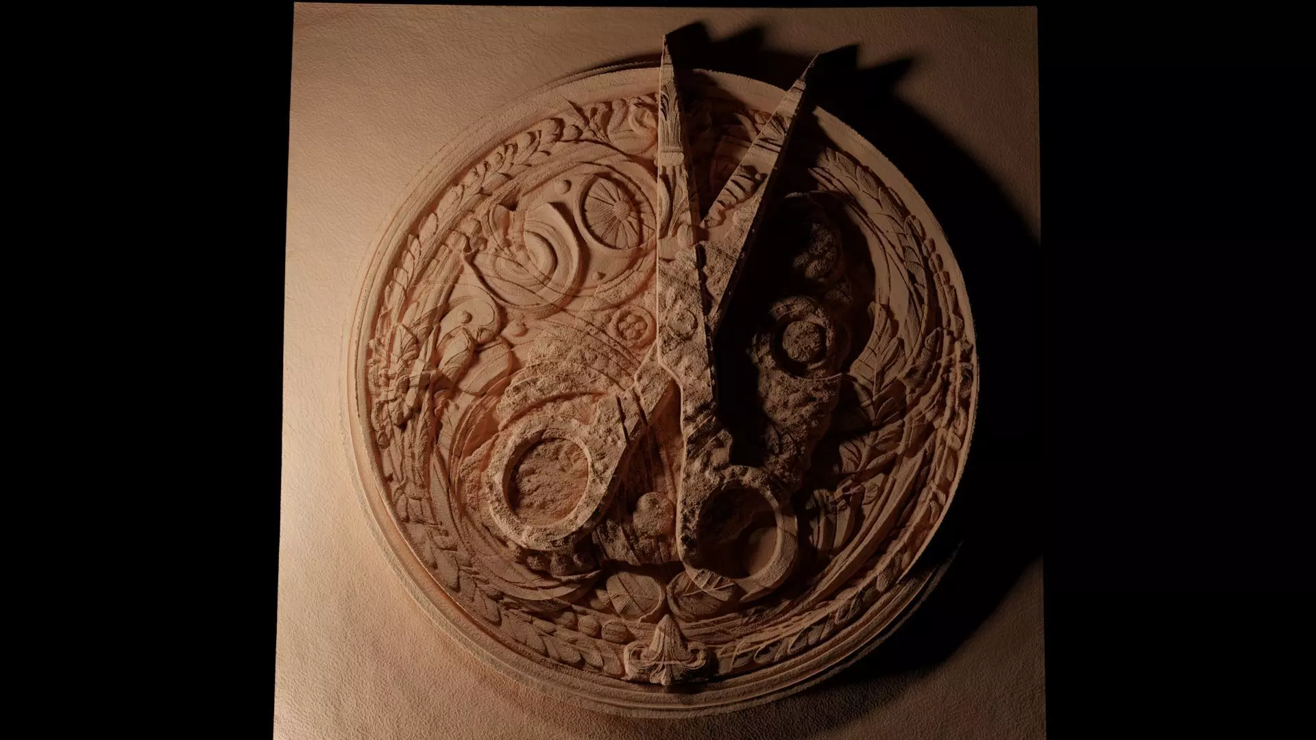 Scissors CNC 3d Print High Relief Sand Casting 3D print model_0