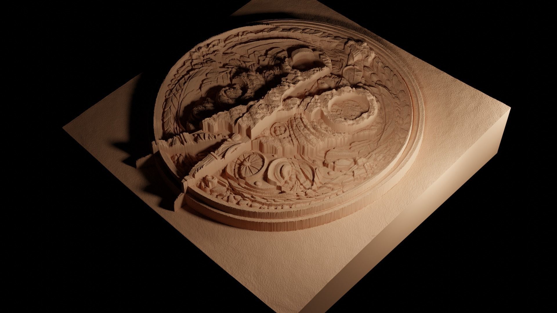 Scissors CNC 3d Print High Relief Sand Casting 3D print model_4