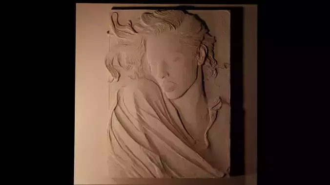 Scarlett Johansson CNC 3d Print High Relief Sand Casting 3D print model