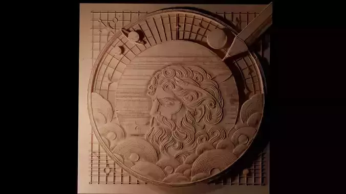 Saturn CNC 3d Print High Relief Sand Casting