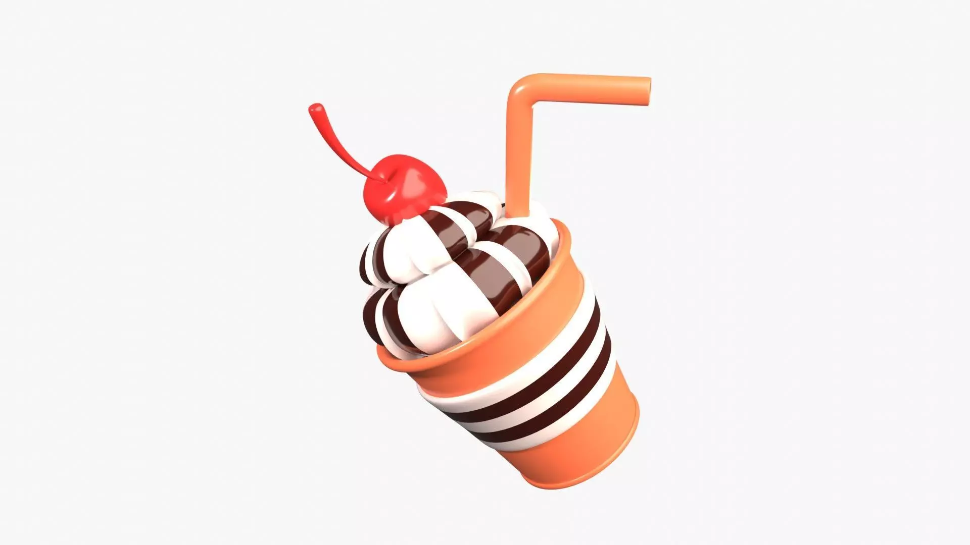 Ice Cream Cup 3D Illustration 3D model