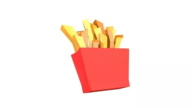 Fries 3D Illustration