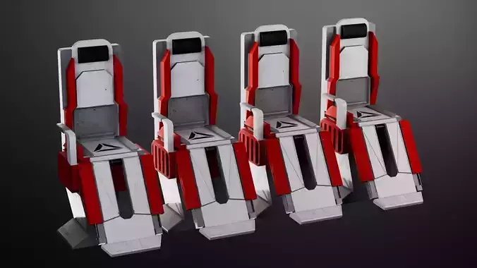 Spaceship chair Game Assets item3