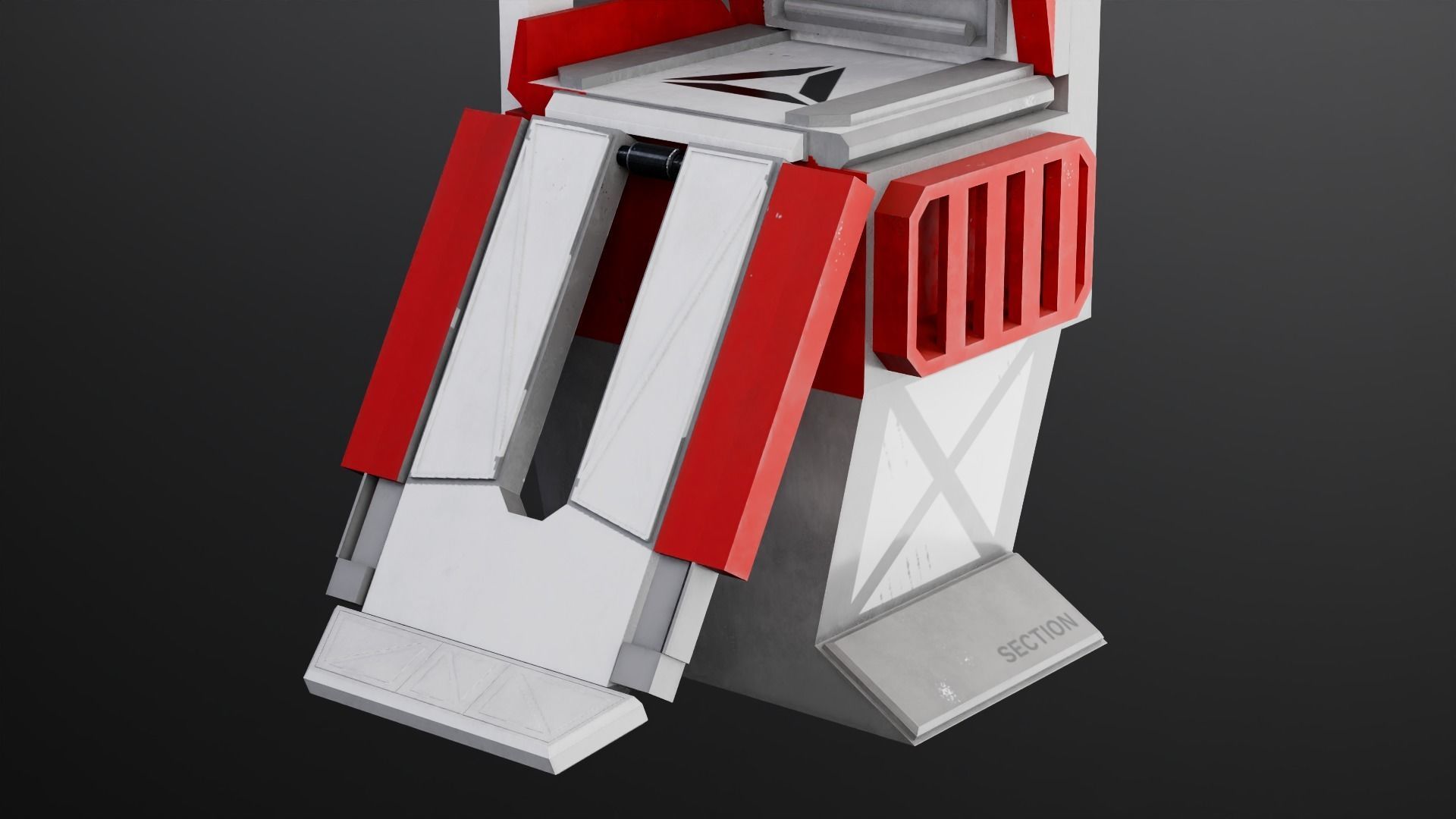 Spaceship chair Game Assets item3 3D model_2