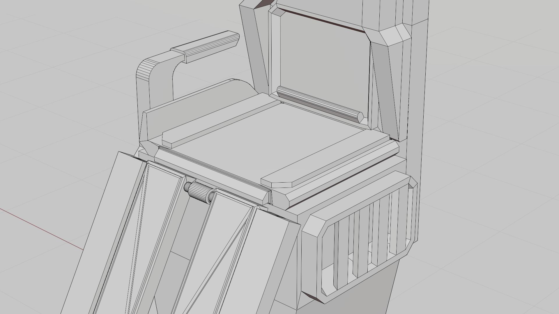 Spaceship chair Game Assets item3 3D model_6