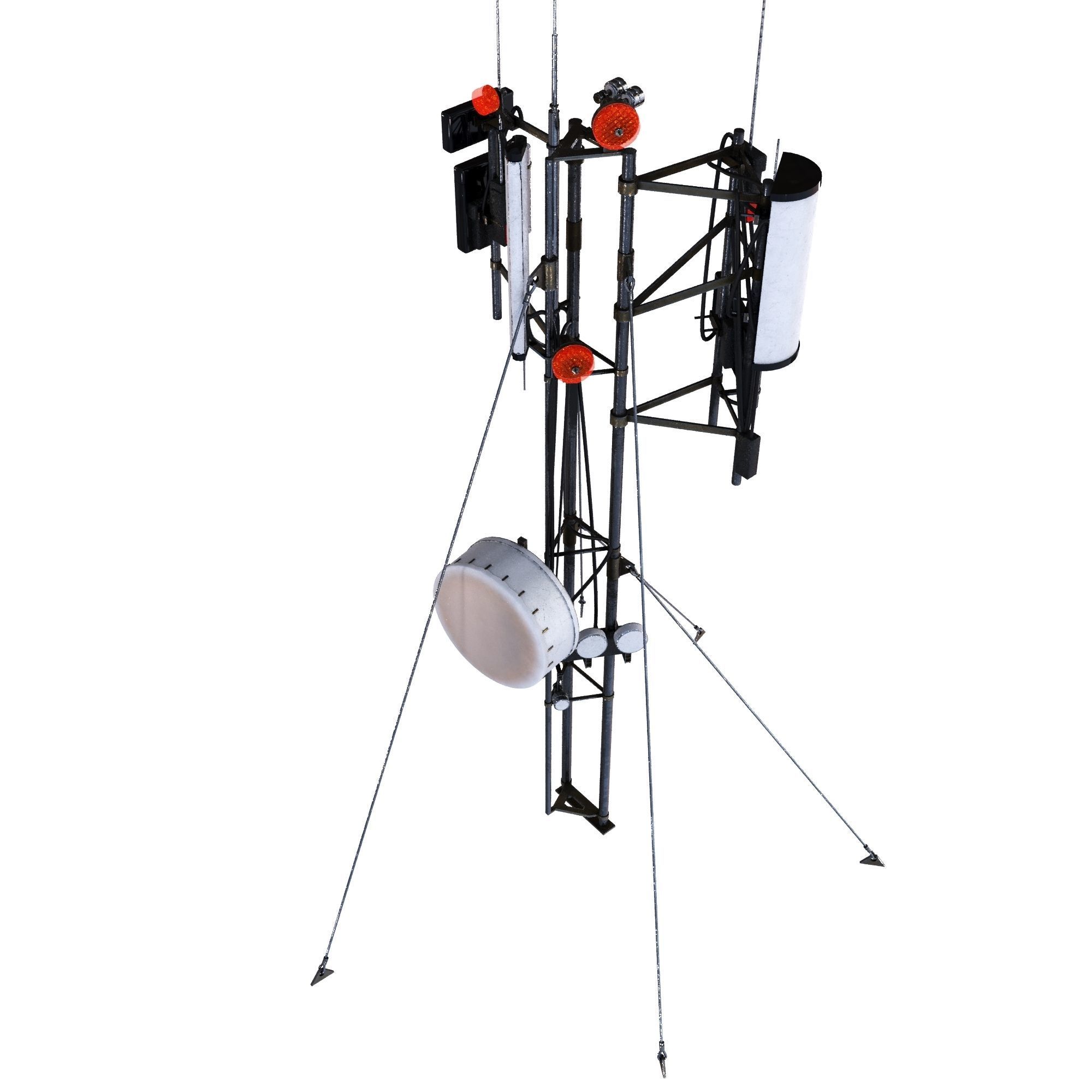 Communication tower 3D model_8