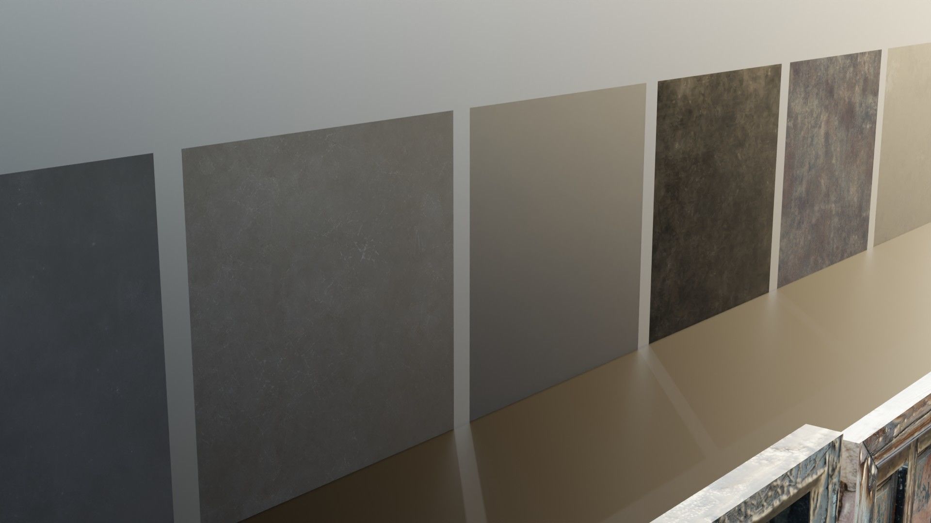 Dystopic Structure Elements Low-poly 3D model_6