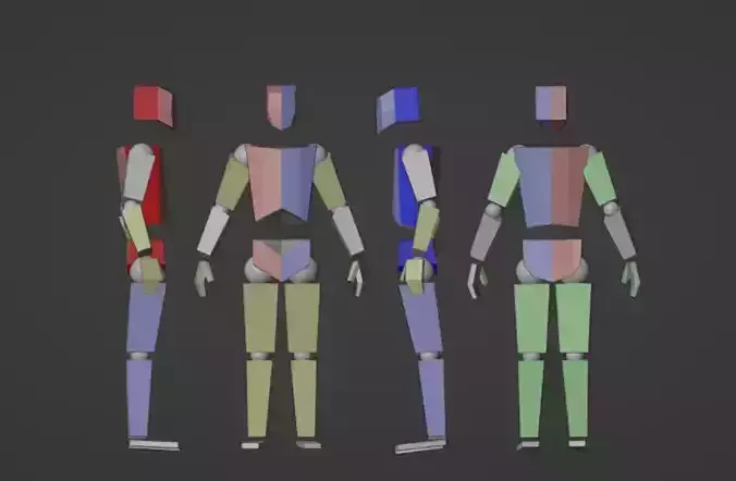 Simple Poseable Mannequin Free 3D model