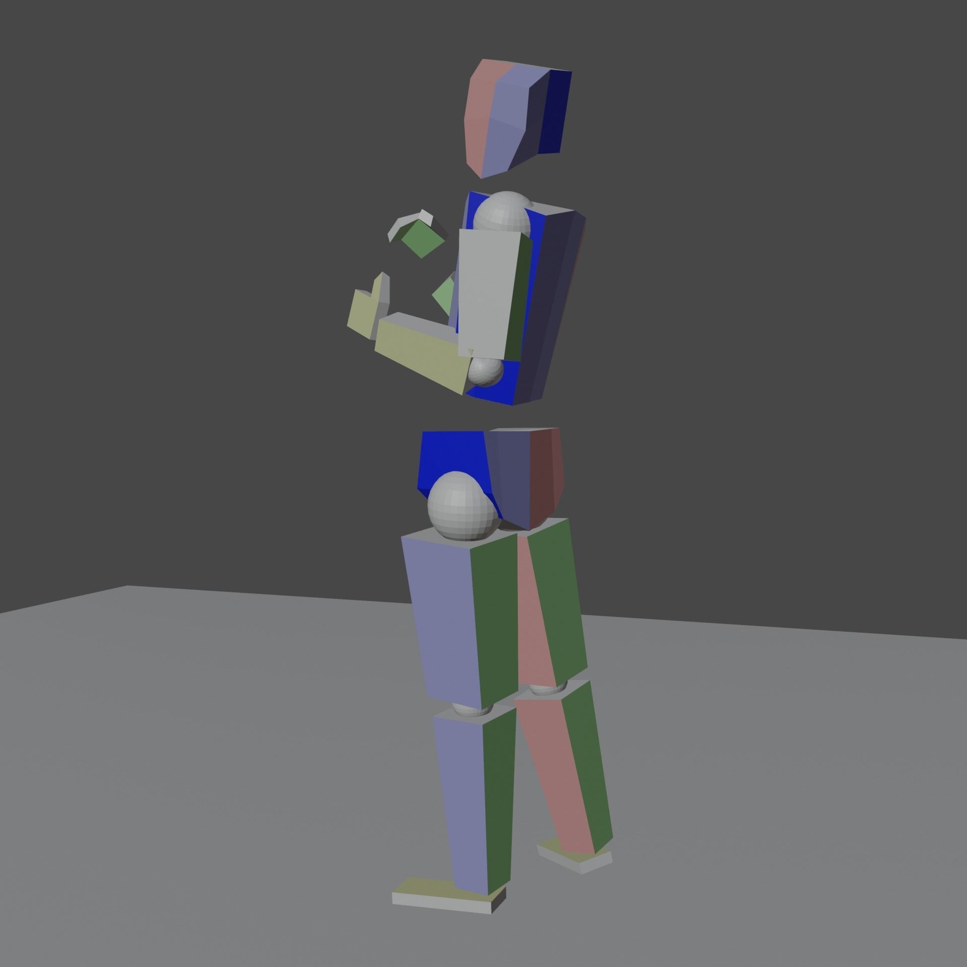 Simple Poseable Mannequin Free 3D model_2
