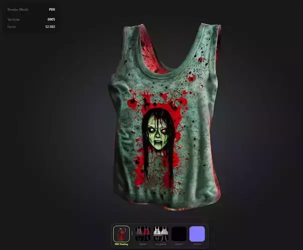 Zombie Top game ready UE5 PBR