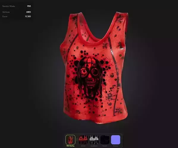 Zombie Top game ready UE5 PBR VR