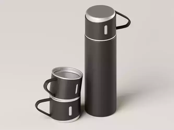 Steel Vacuum Flask 3D Model