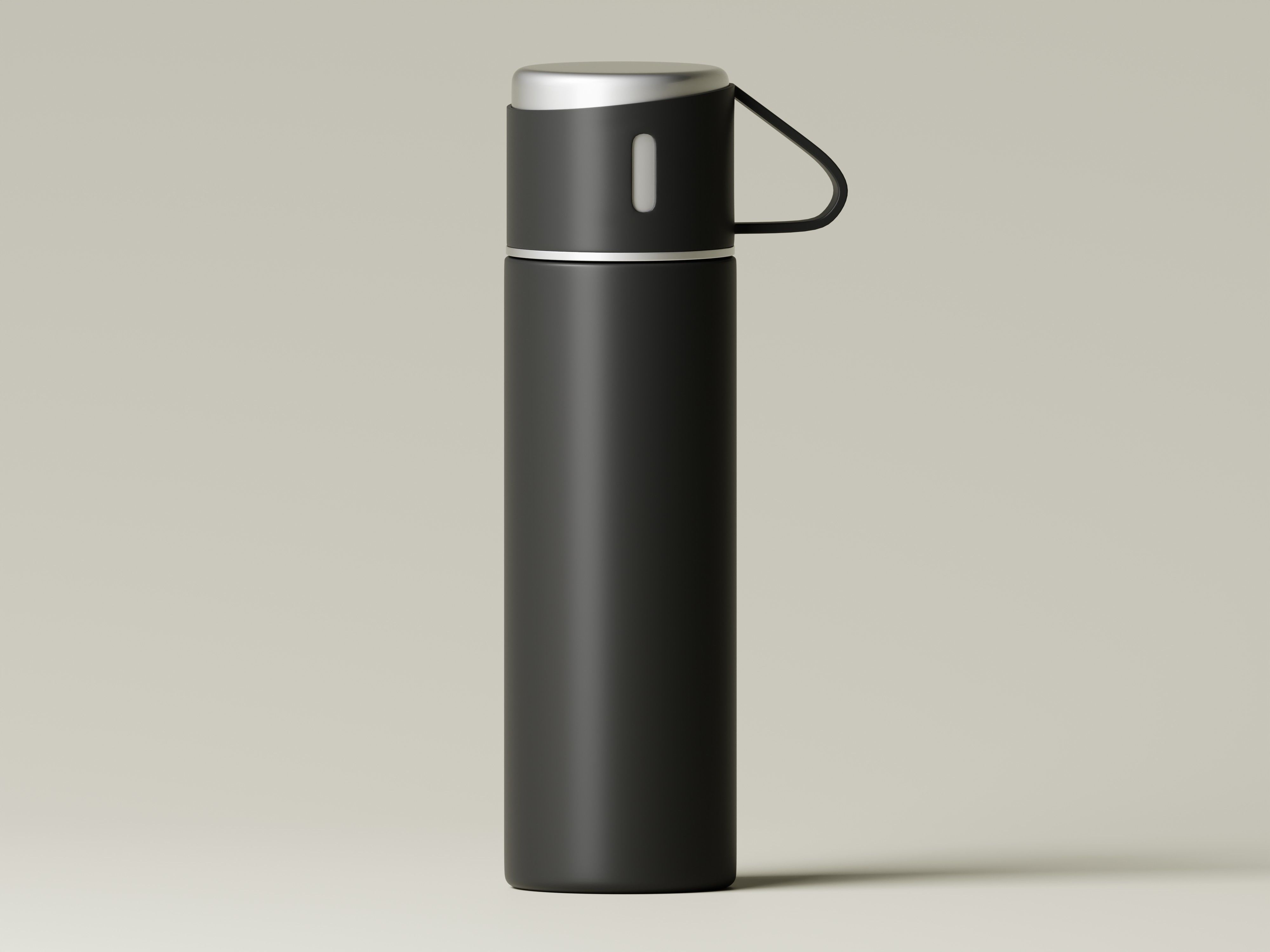 Steel Vacuum Flask 3D Model Low-poly 3D model_1