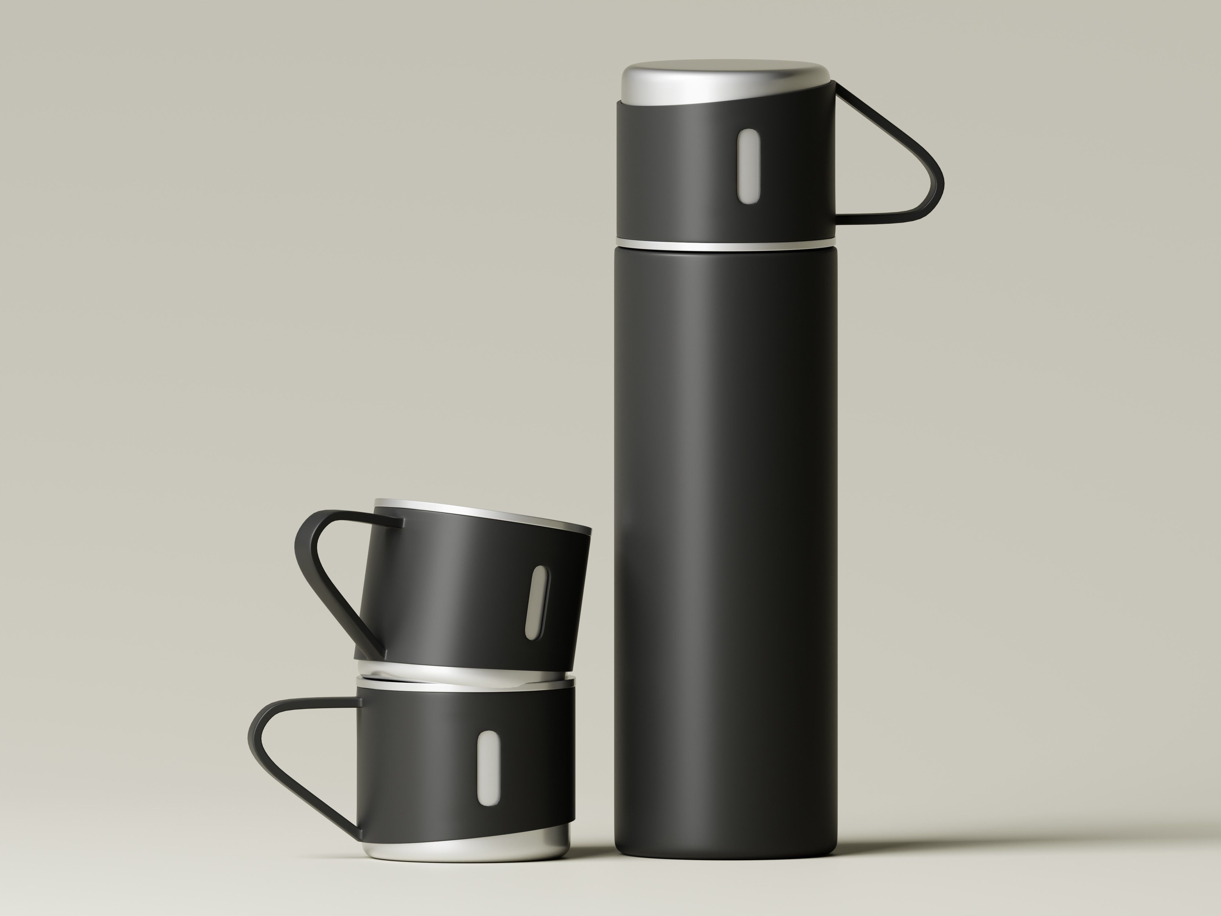 Steel Vacuum Flask 3D Model Low-poly 3D model_4