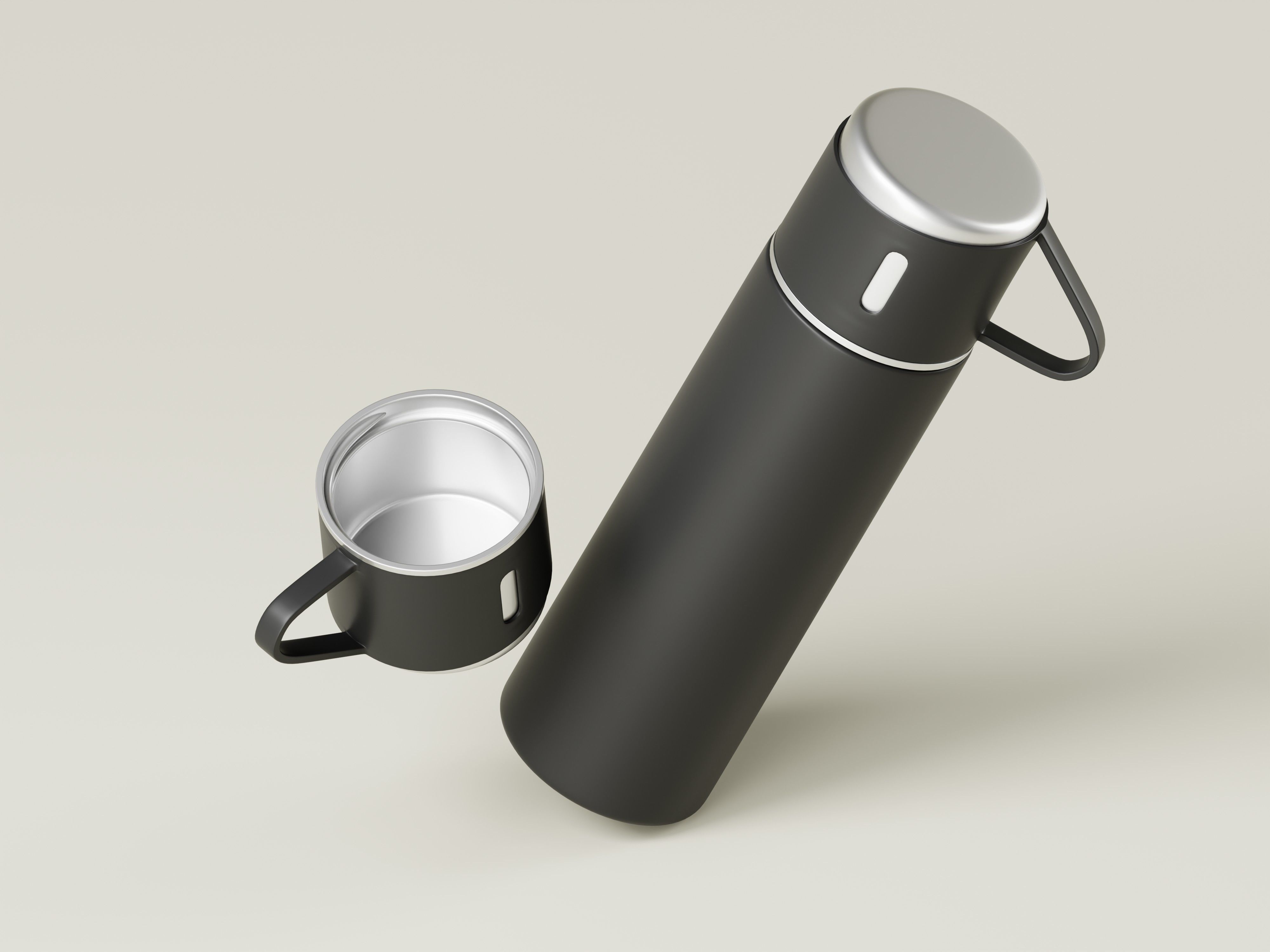 Steel Vacuum Flask 3D Model Low-poly 3D model_7