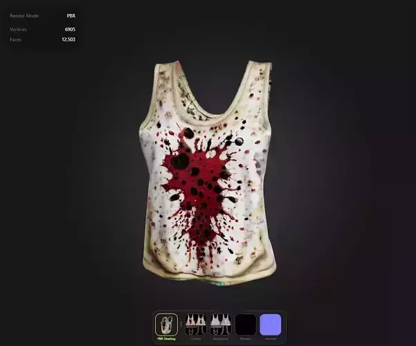 Bloody Top game ready UE5 PBR 