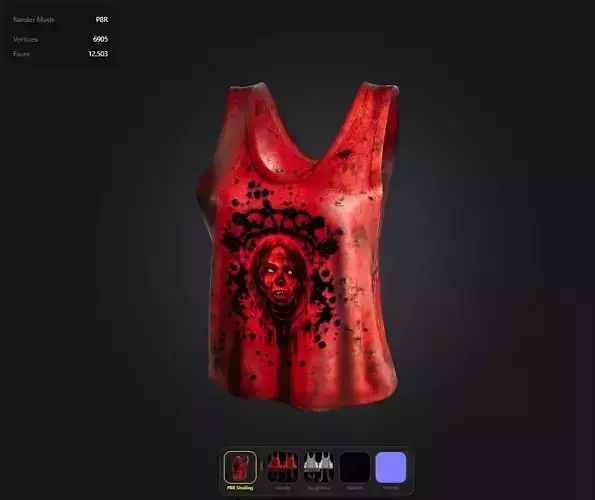 Zombie Top game ready UE5 PBR VR VR