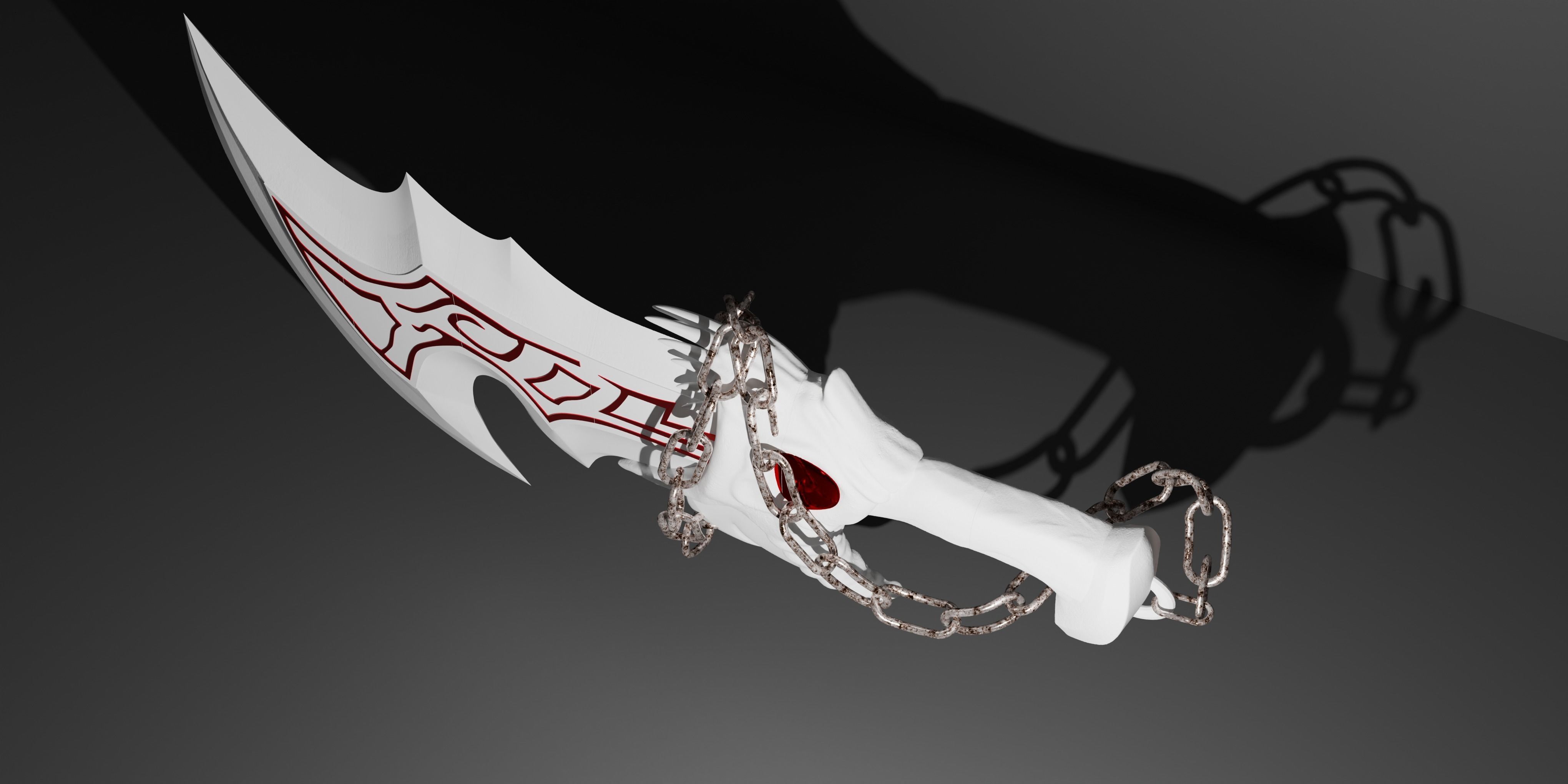 God of War 2 ps2 Kratos Blades of Athena 3d print model 3D print model_3