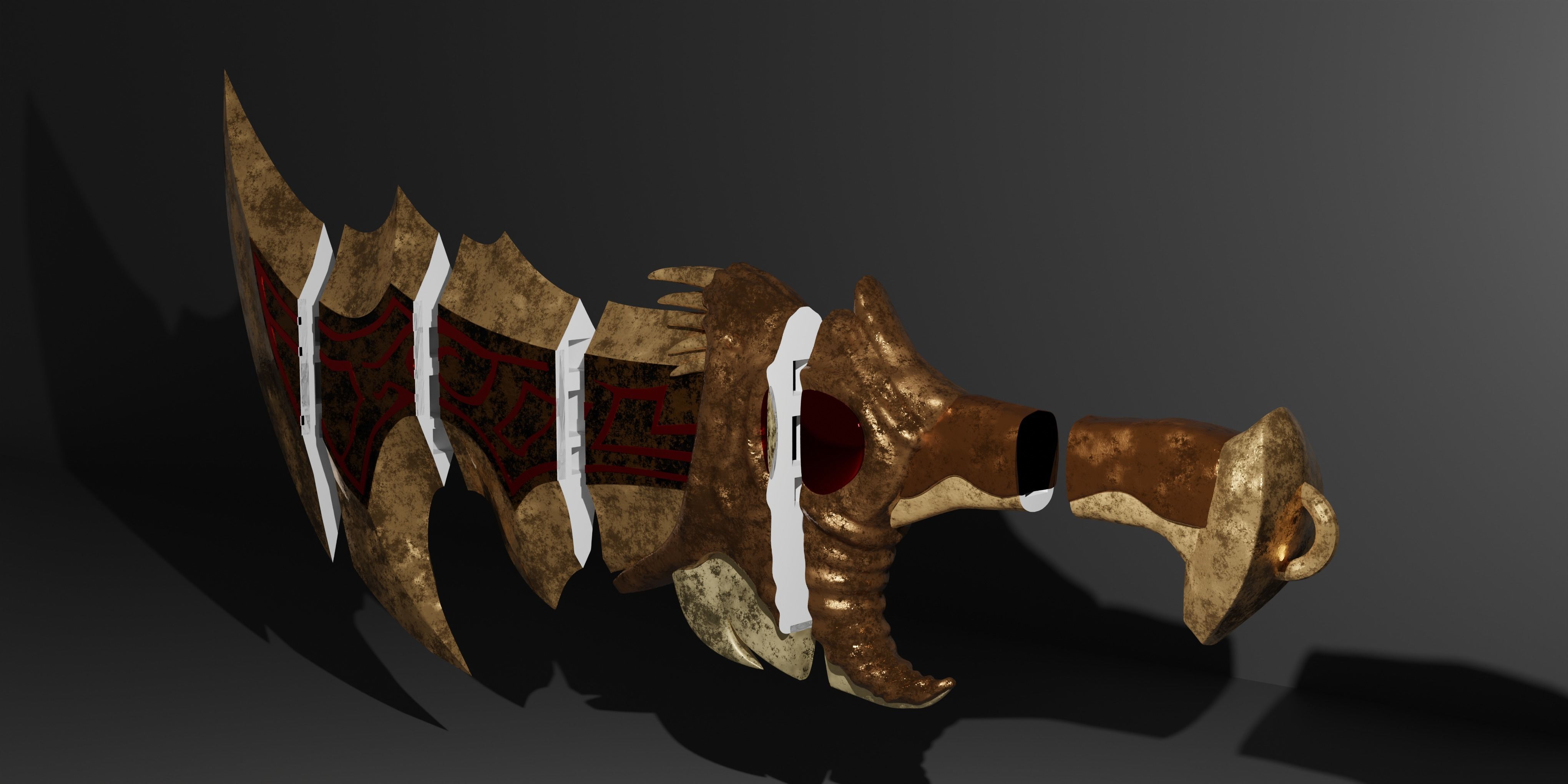 God of War 2 ps2 Kratos Blades of Athena 3d print model 3D print model_8