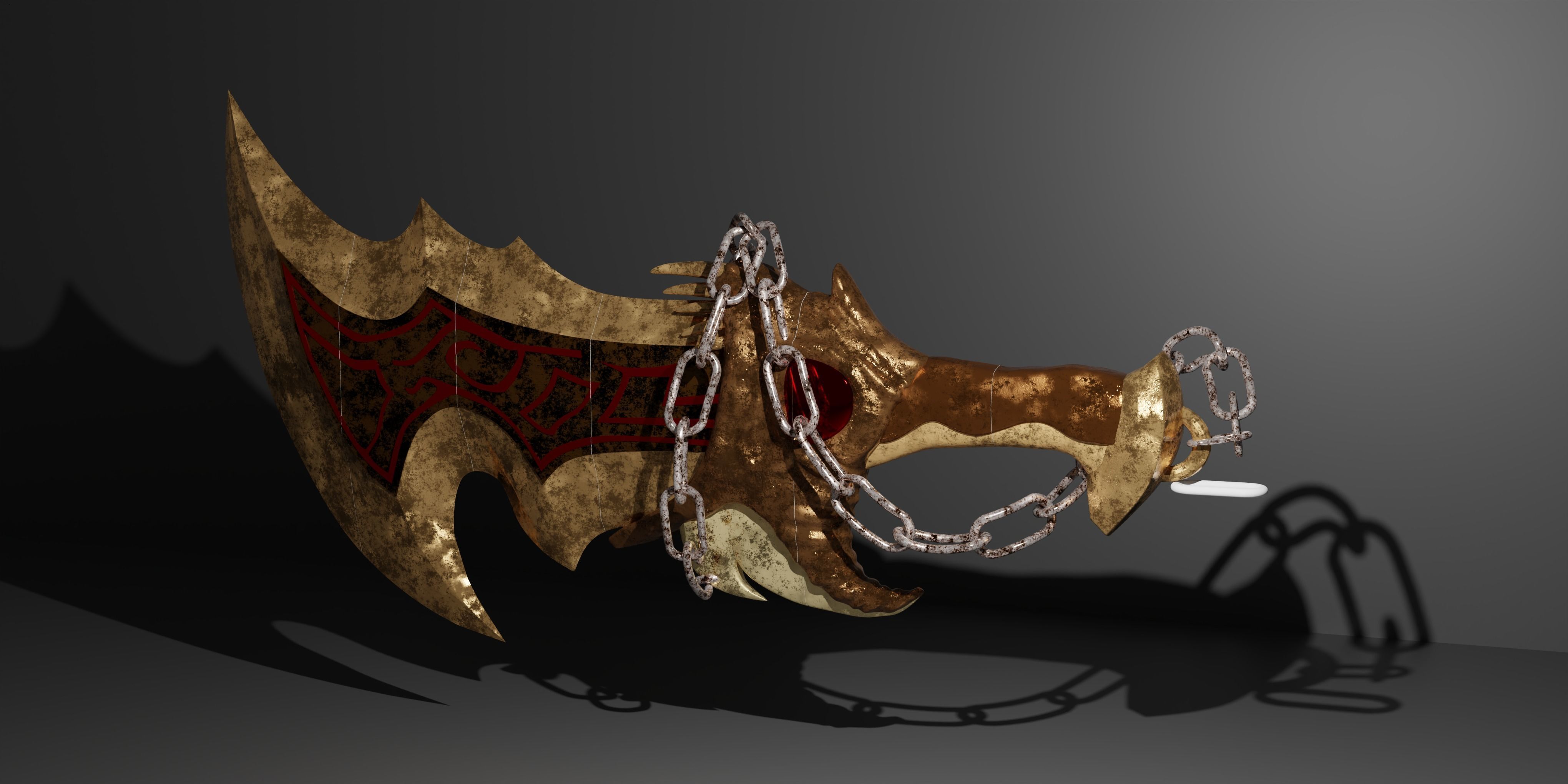 God of War 2 ps2 Kratos Blades of Athena 3d print model 3D print model_1