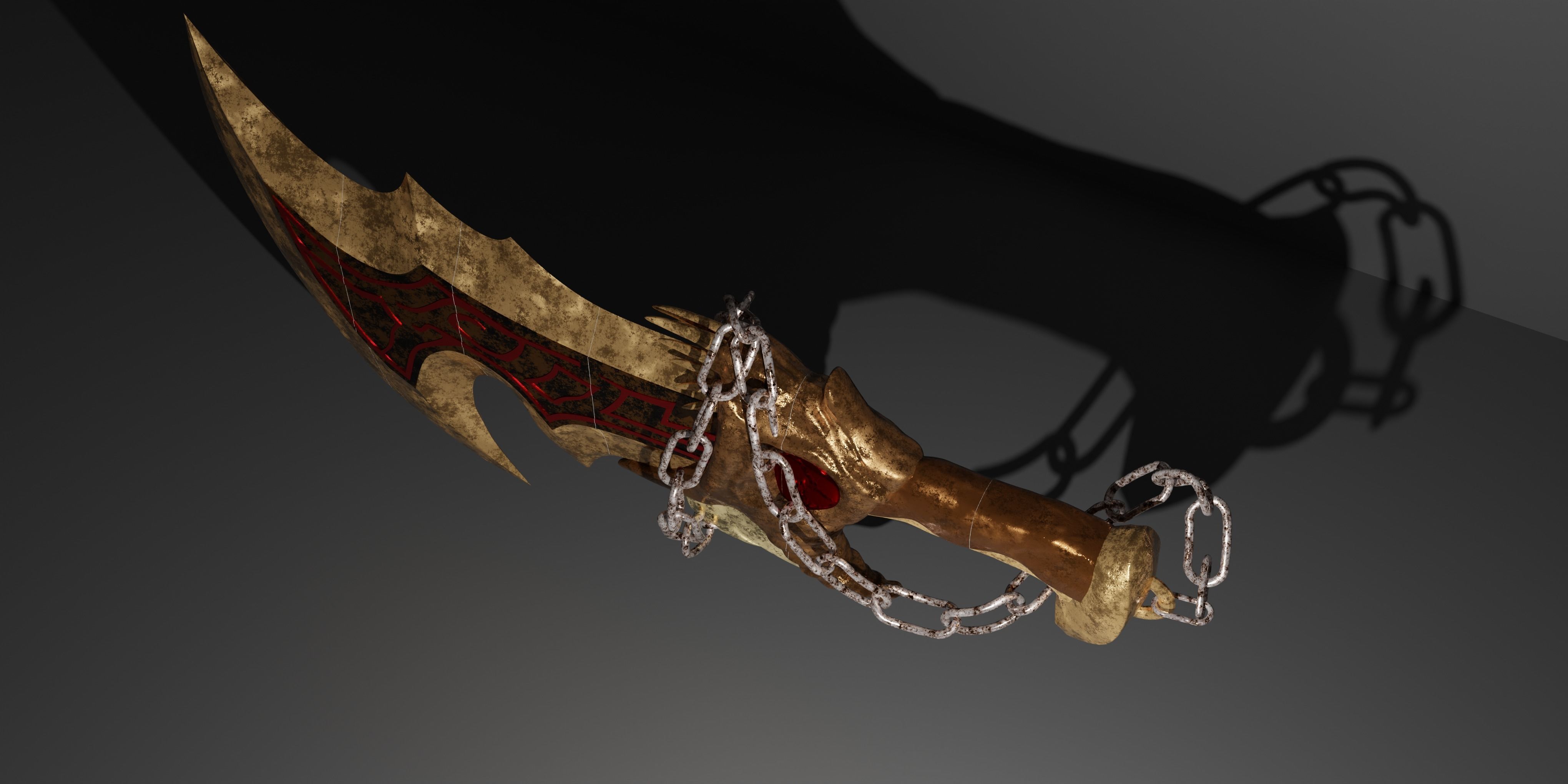 God of War 2 ps2 Kratos Blades of Athena 3d print model 3D print model_2