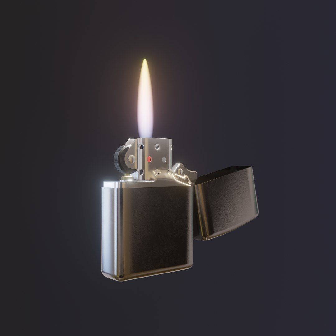 Zippo lighter 3D model_2