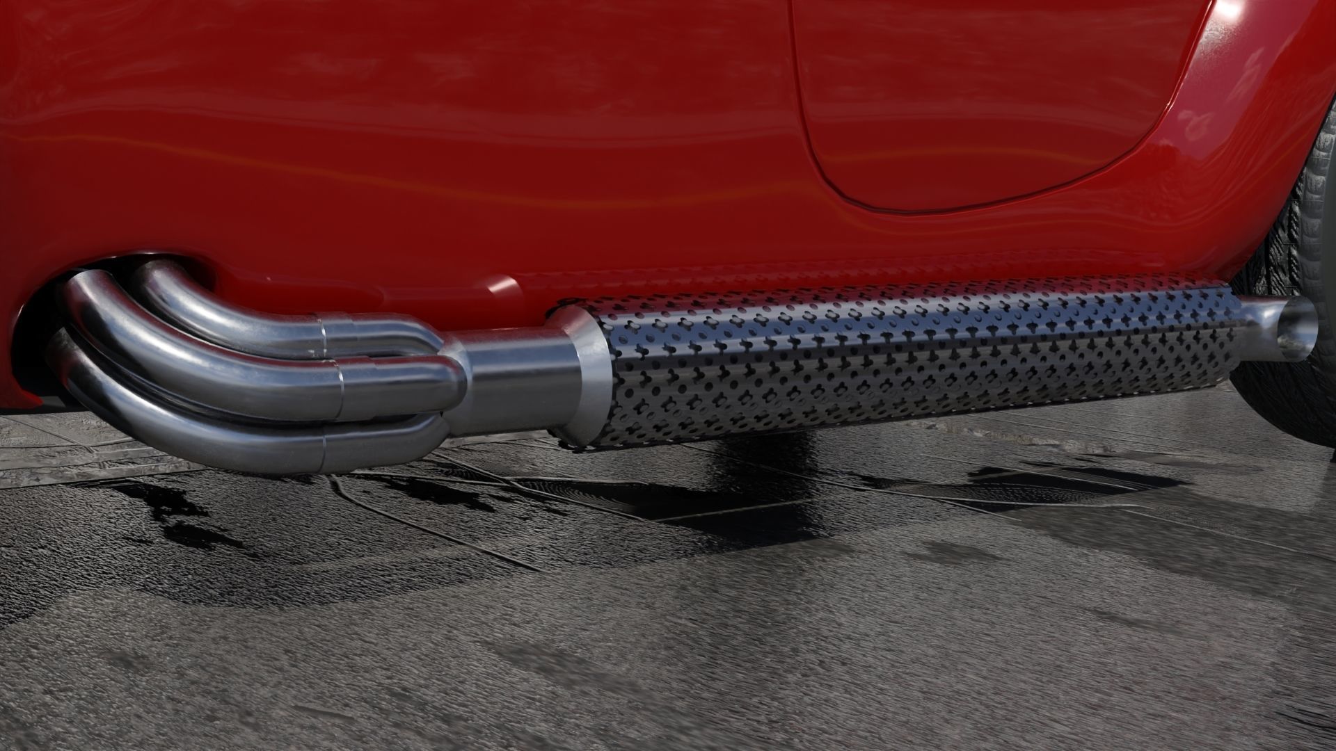 Car Shelby Cobra Low-poly 3D model_3