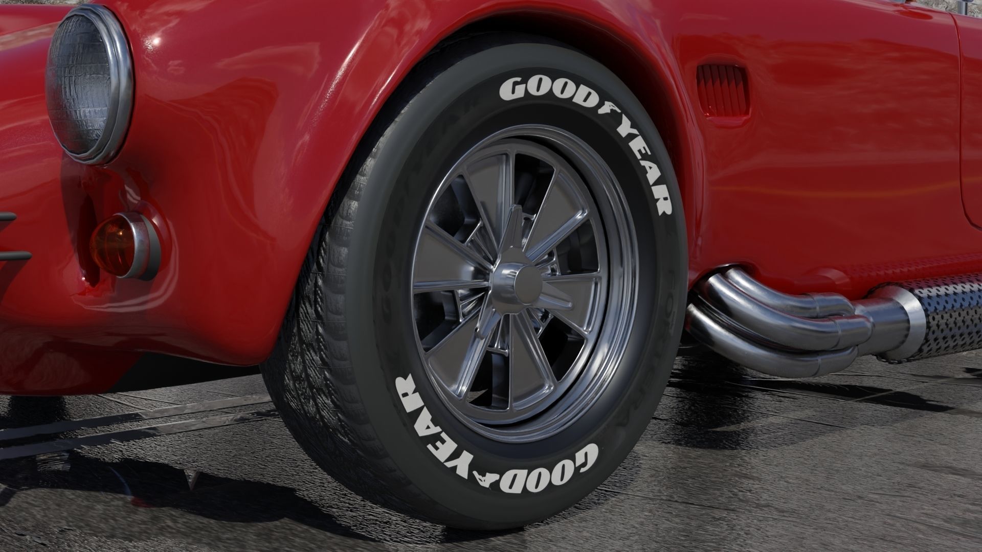 Car Shelby Cobra Low-poly 3D model_2