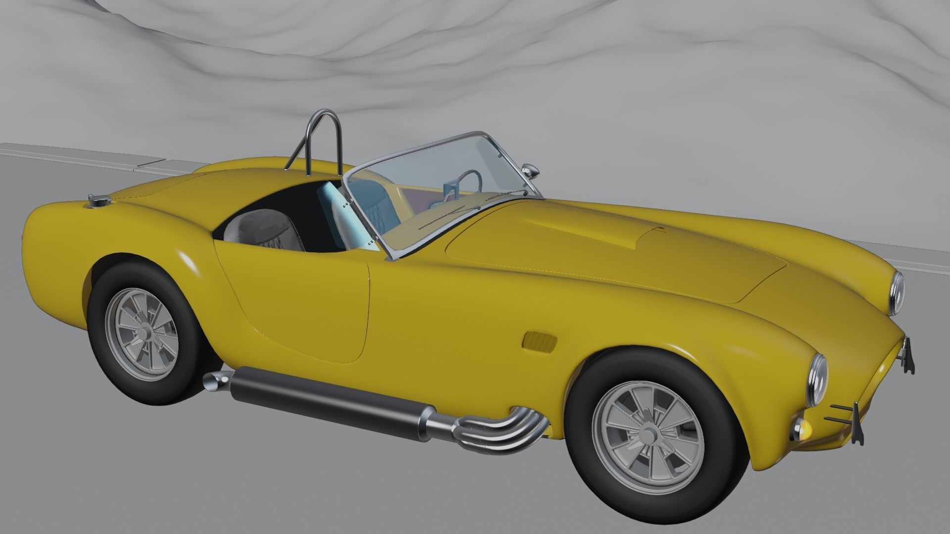 Car Shelby Cobra Low-poly 3D model_10