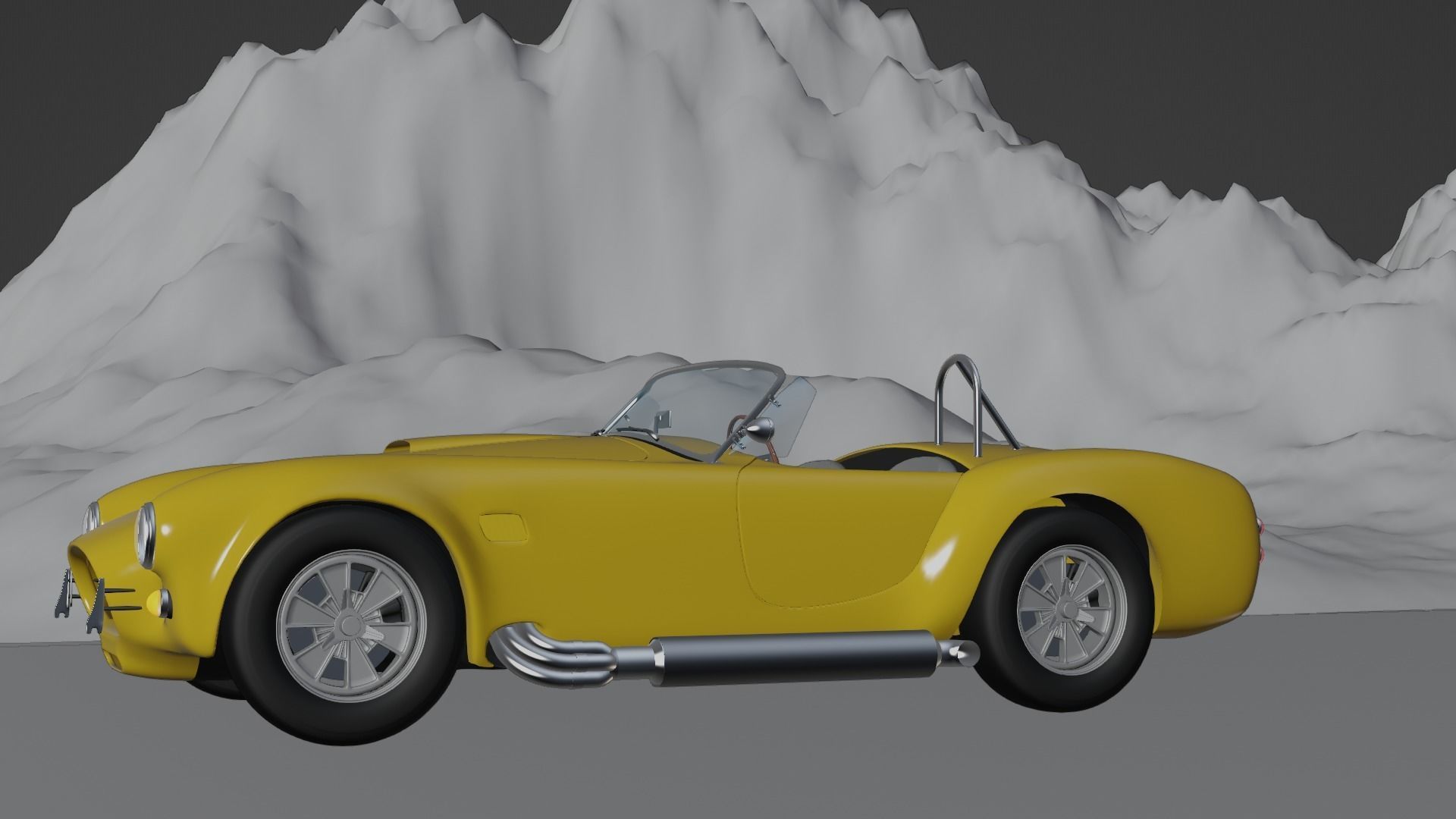 Car Shelby Cobra Low-poly 3D model_9