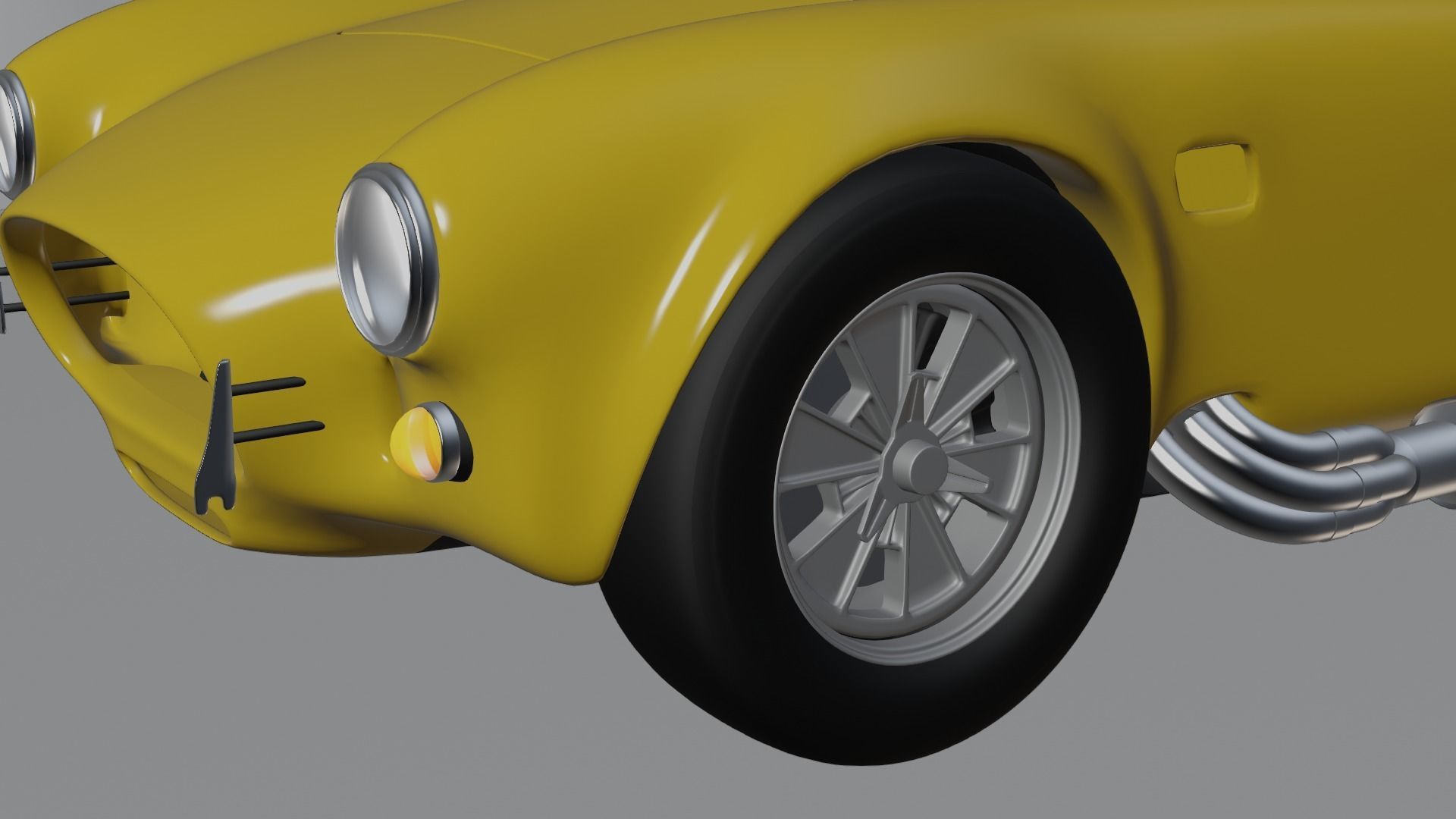 Car Shelby Cobra Low-poly 3D model_13