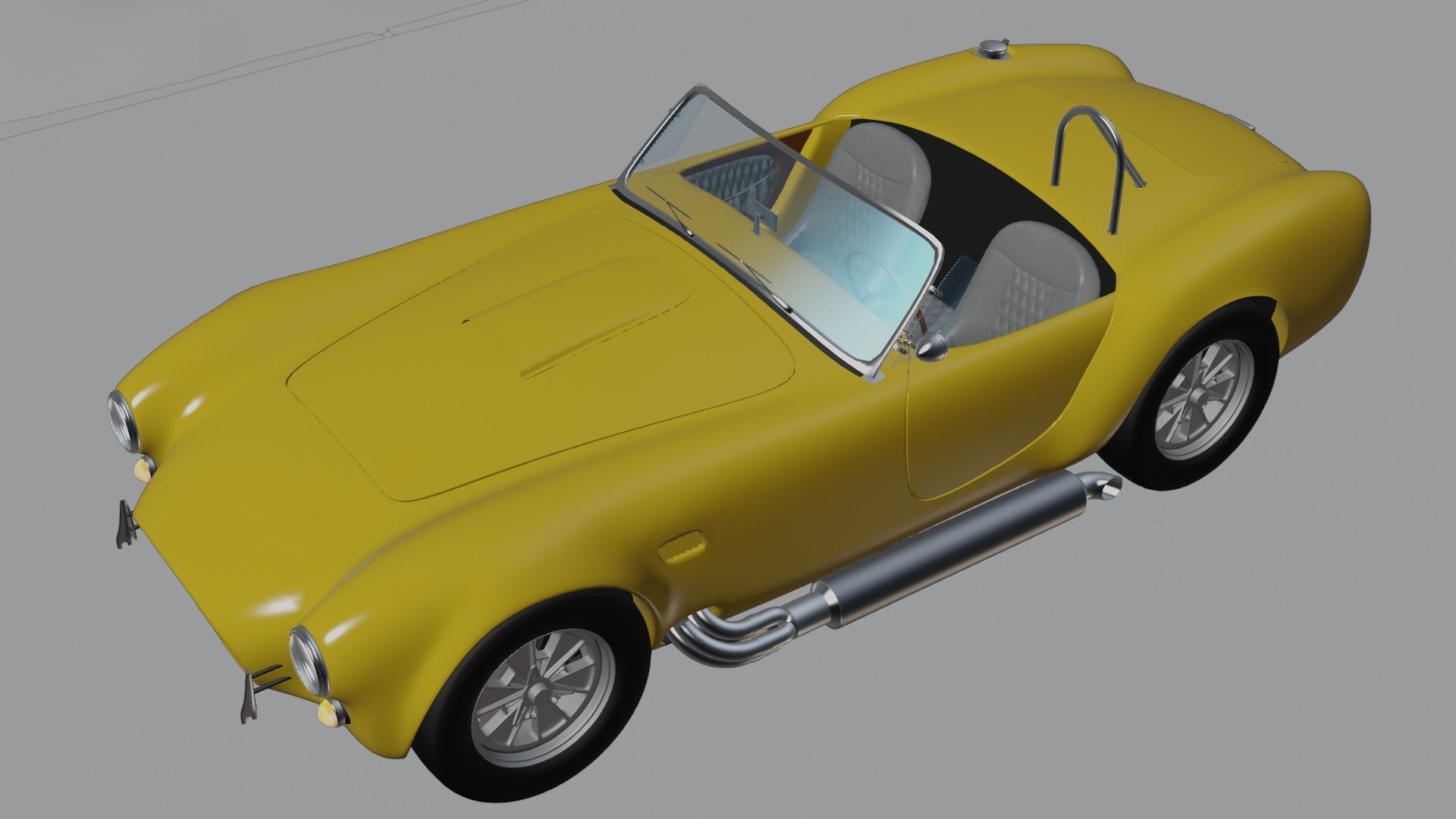 Car Shelby Cobra Low-poly 3D model_14