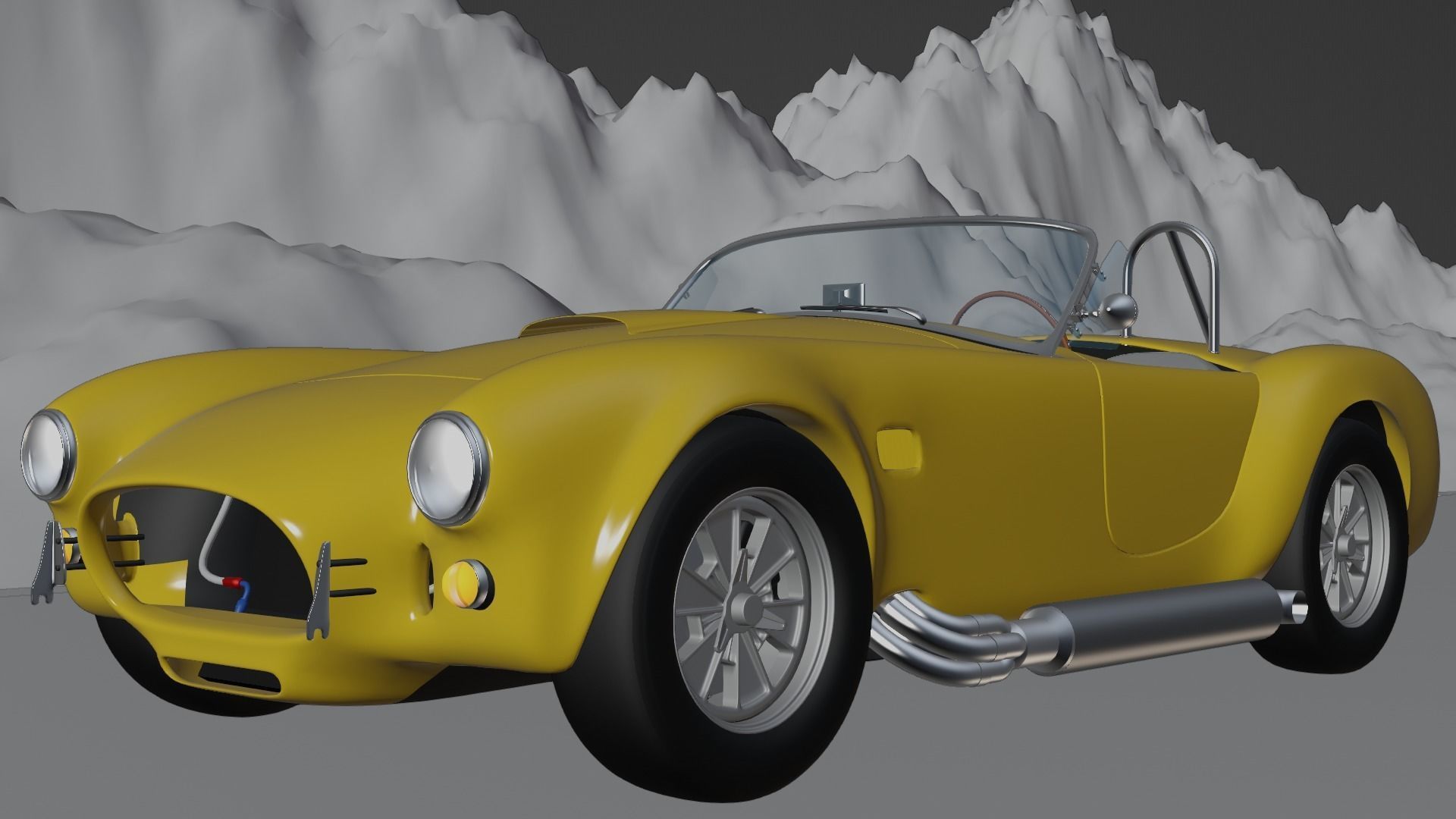 Car Shelby Cobra Low-poly 3D model_8