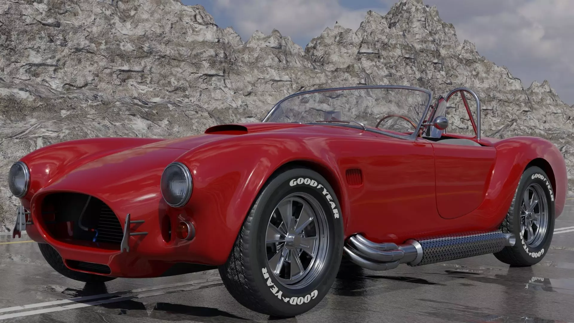 Car Shelby Cobra Low-poly 3D model_0