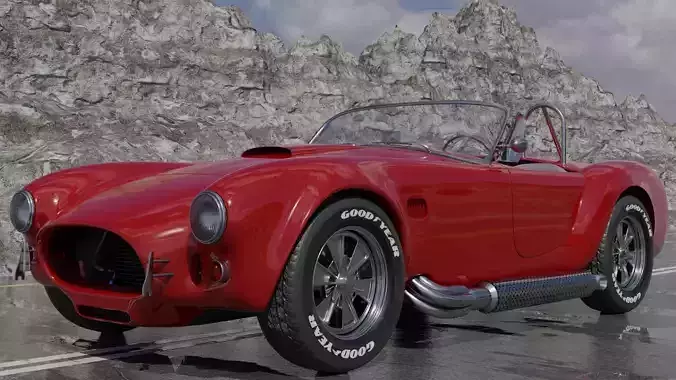 Car Shelby Cobra  Low-poly 3D model