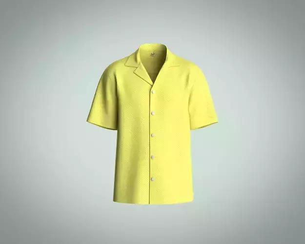 Mens knit self-textured summer shirt