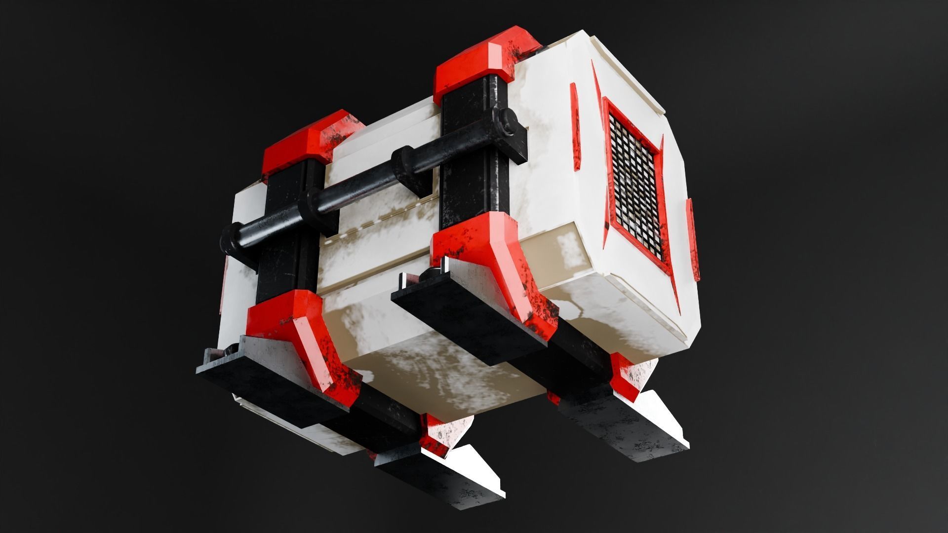 Storage box on a spaceship Game Assets item9 3D model_5