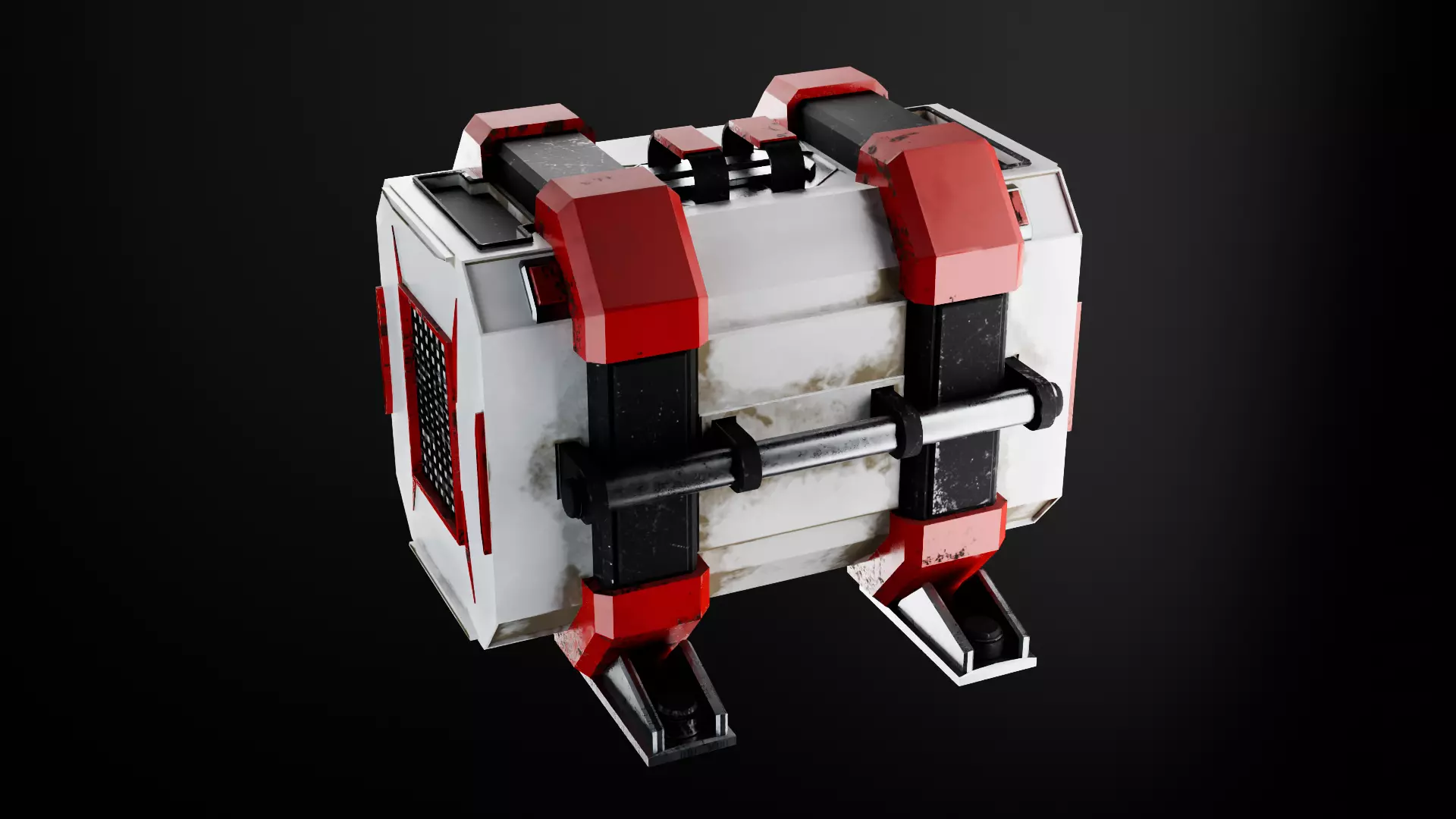Storage box on a spaceship Game Assets item9 3D model_0