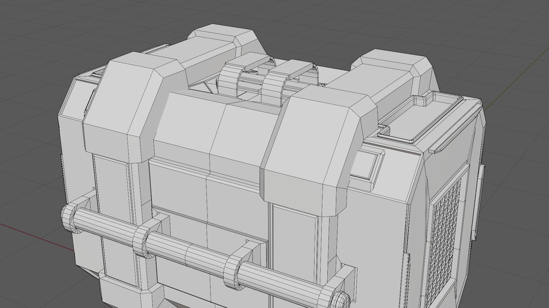 Storage box on a spaceship Game Assets item9 3D model_8