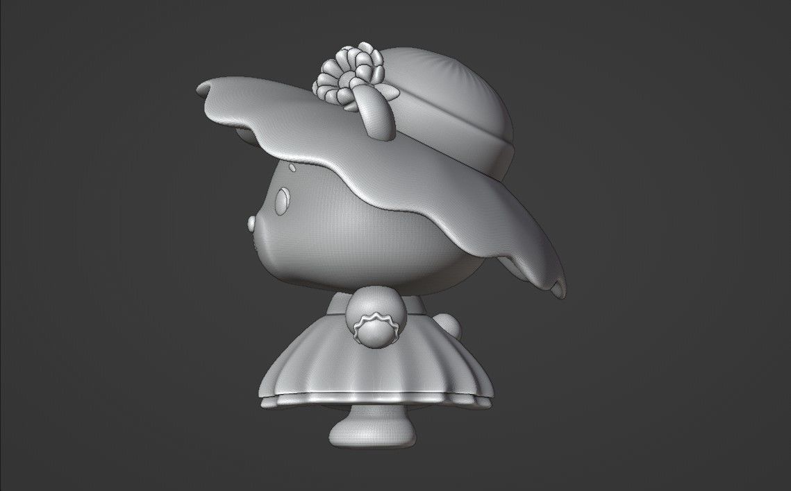 girl bear 3D print model_5