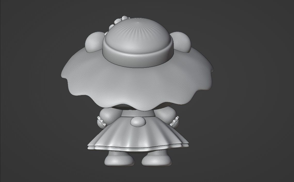 girl bear 3D print model_4