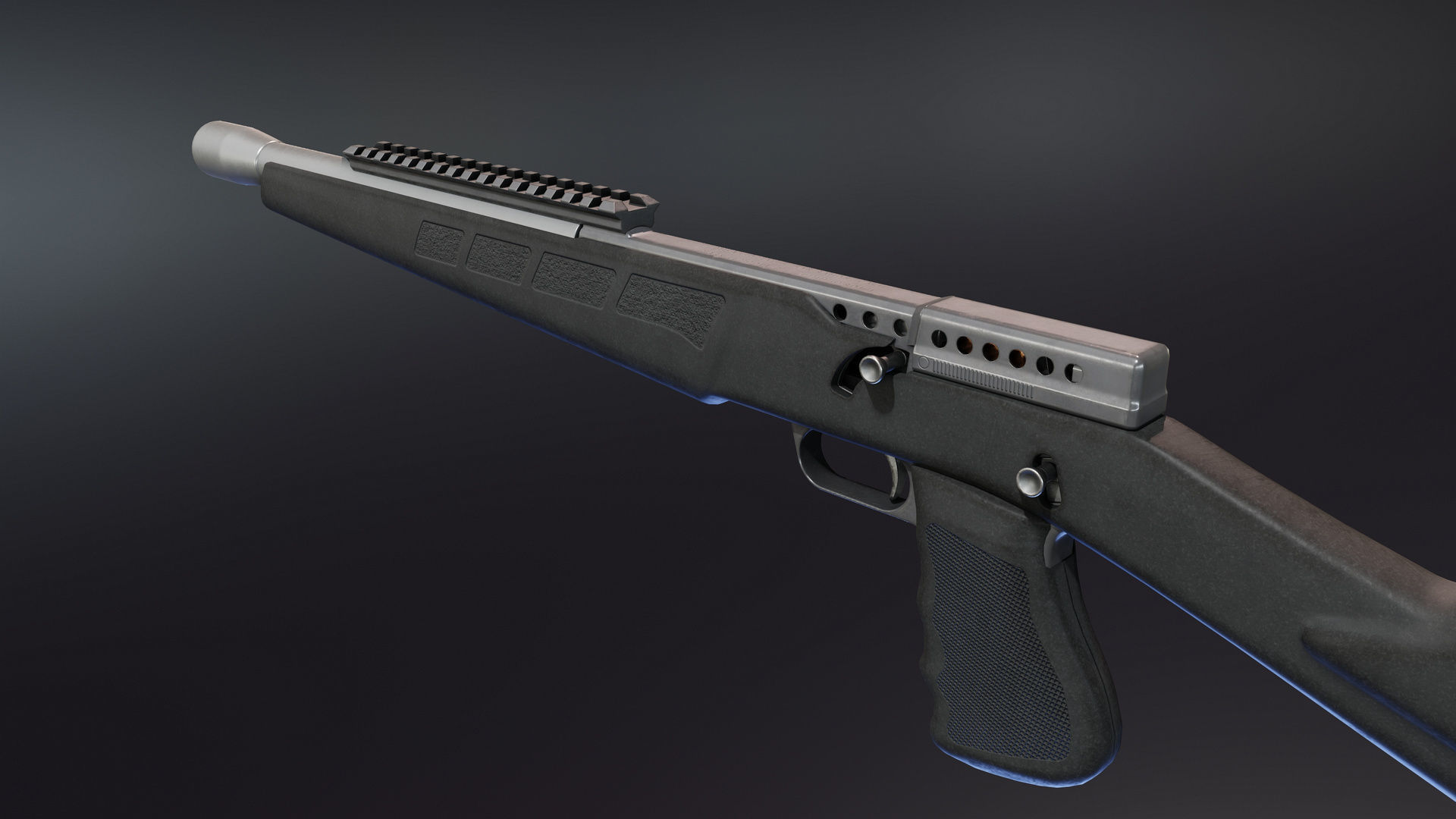 Gyrojet Weapons Low-poly 3D model_14