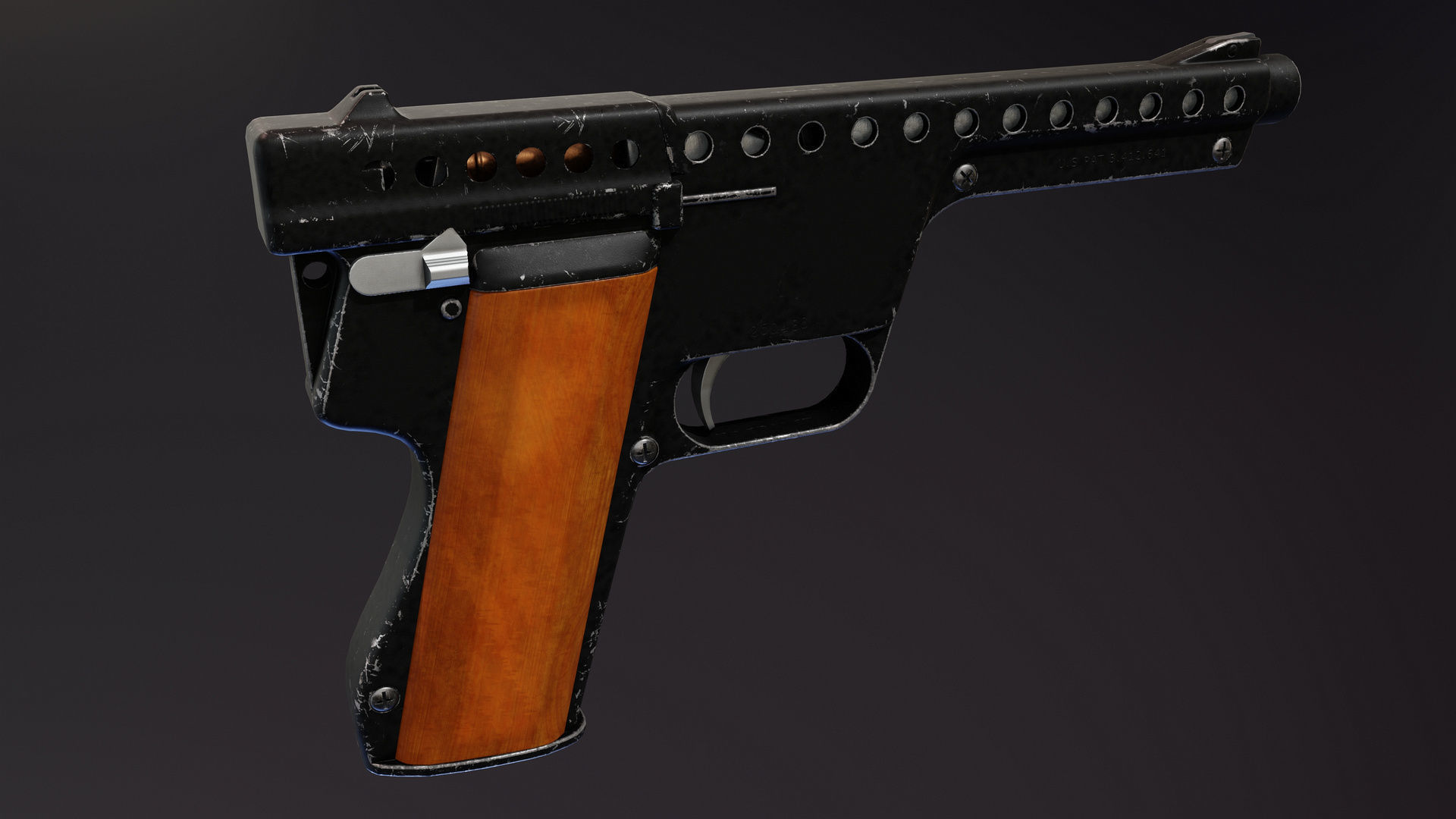 Gyrojet Weapons Low-poly 3D model_11