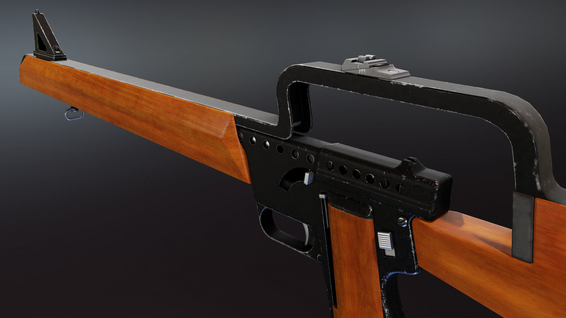 Gyrojet Weapons Low-poly 3D model_7