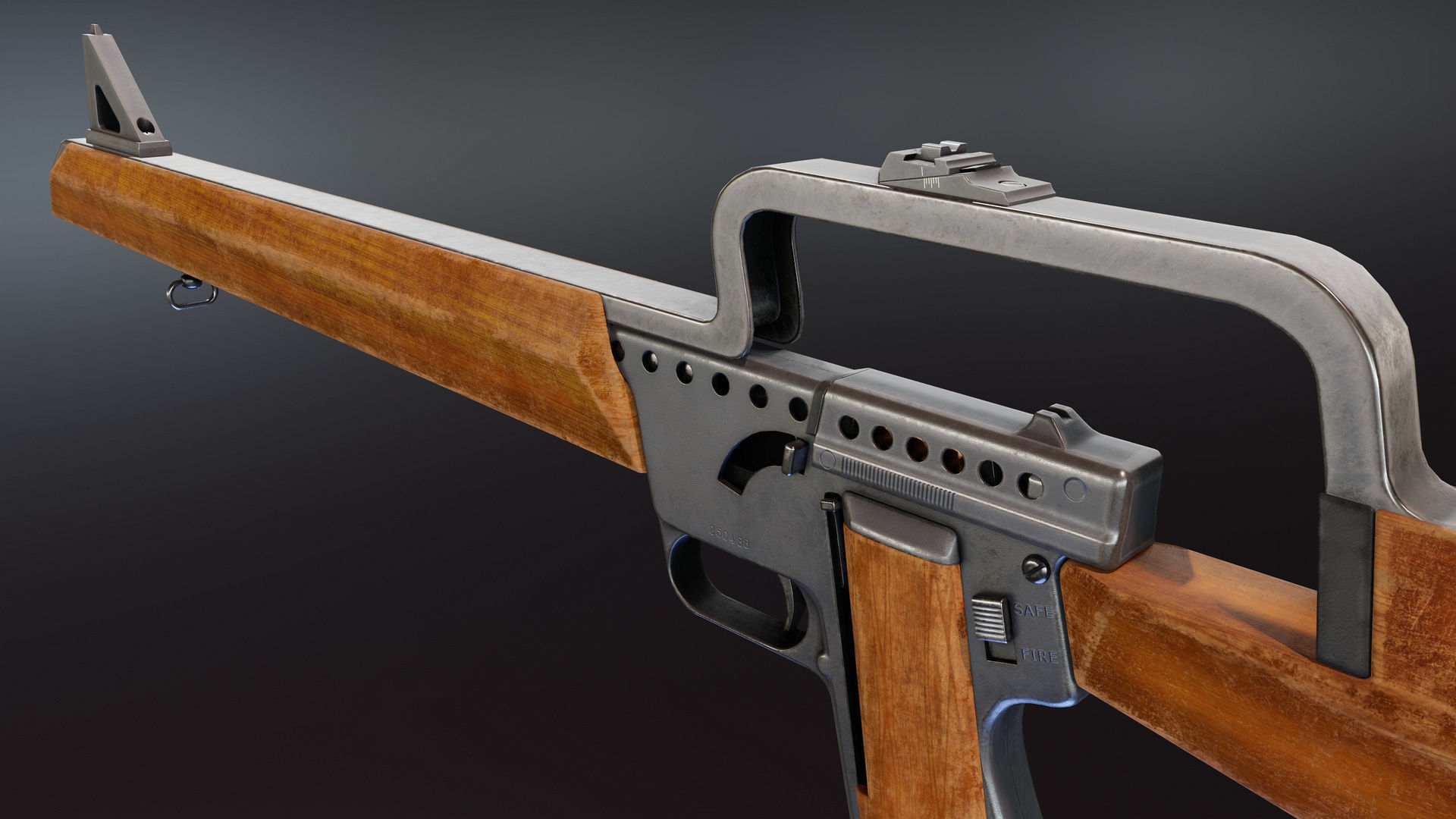 Gyrojet Weapons Low-poly 3D model_6