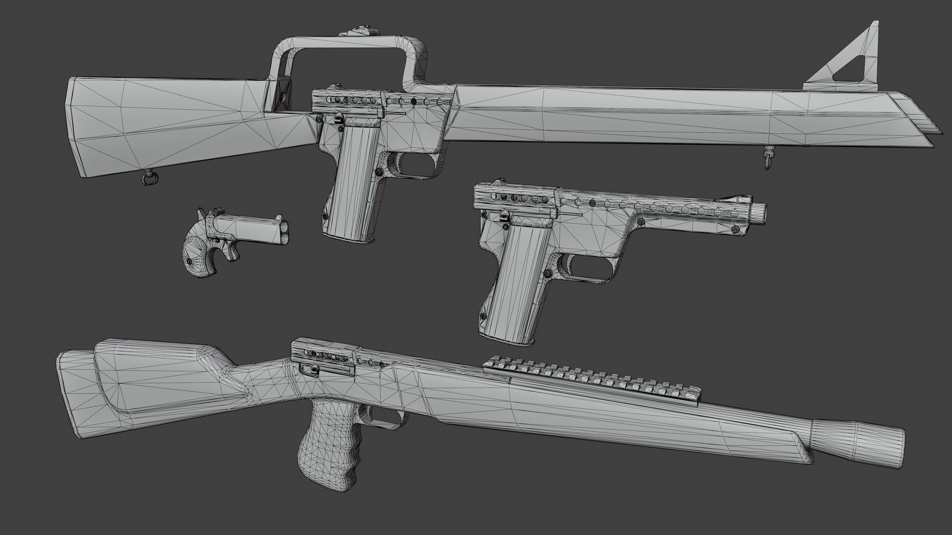 Gyrojet Weapons Low-poly 3D model_17