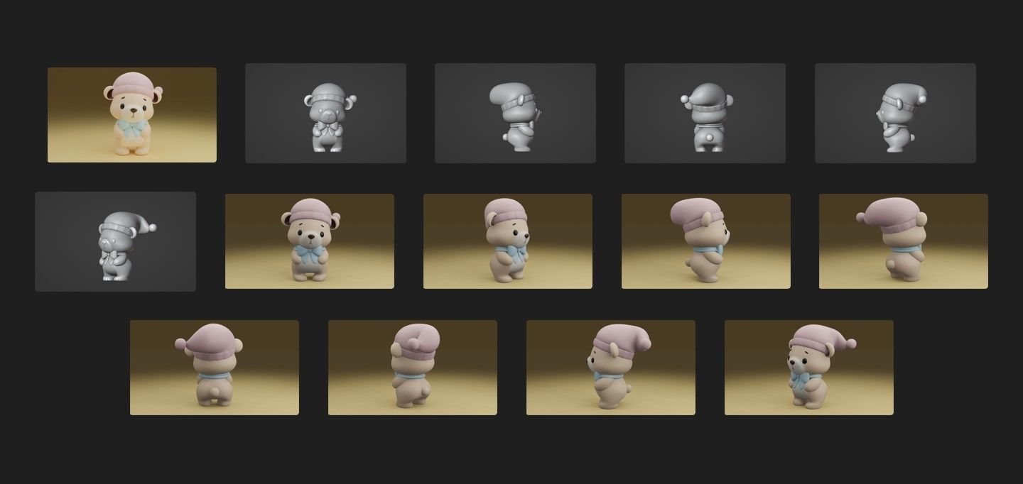 sleepy bear 3D print model_1